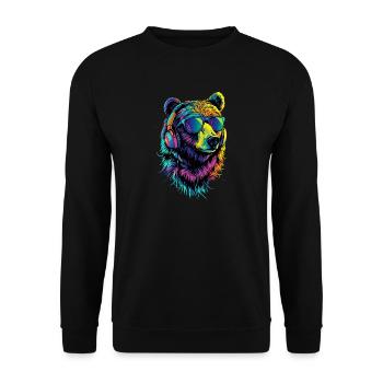 Ours brun, Grizzly, Frères d’ours, Forêt, Ours sauvages - Sweat-shirt Unisexe - noir - Devant - Alina (178cm) & Michal (187cm)