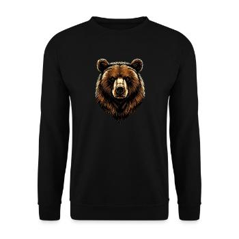 Ours brun, Grizzly, Frères d’ours, Forêt, Ours sauvages - Sweat-shirt Unisexe - noir - Devant - Alina (178cm) & Michal (187cm)