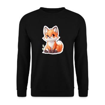 Fuchs - Unisex Pullover - Schwarz - Vorne - Alina (178cm) & Michal (187cm)