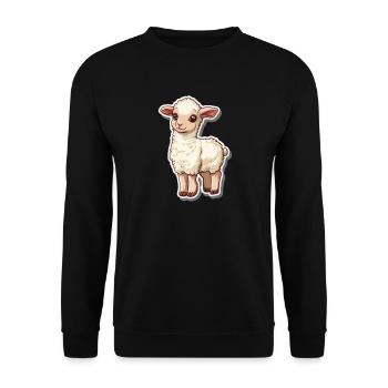 Sheep - Unisex Sweatshirt - black - Front - Alina (178cm) & Michal (187cm)