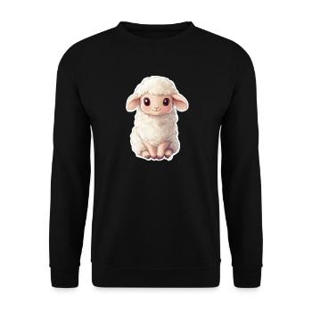 Sheep - Unisex Sweatshirt - black - Front - Alina (178cm) & Michal (187cm)