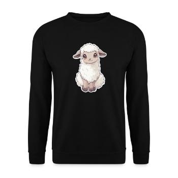Sheep - Unisex Sweatshirt - black - Front - Alina (178cm) & Michal (187cm)
