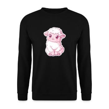 Sheep - Unisex Sweatshirt - black - Front - Alina (178cm) & Michal (187cm)