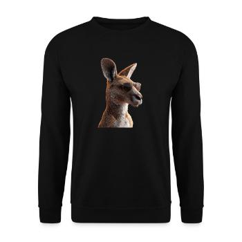 Kangourou Australie Outback Kangourous mignons sauvages - Sweat-shirt Unisexe - noir - Devant - Alina (178cm) & Michal (187cm)