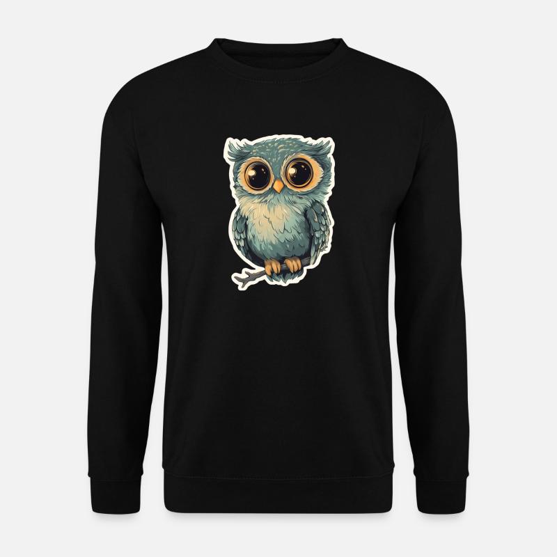 Eule - Unisex Pullover - Schwarz