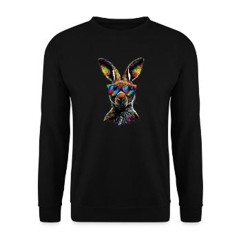 Kangourou Australie Outback Kangourous mignons sauvages - Sweat-shirt Unisexe - noir - Devant - Alina (178cm) & Michal (187cm)