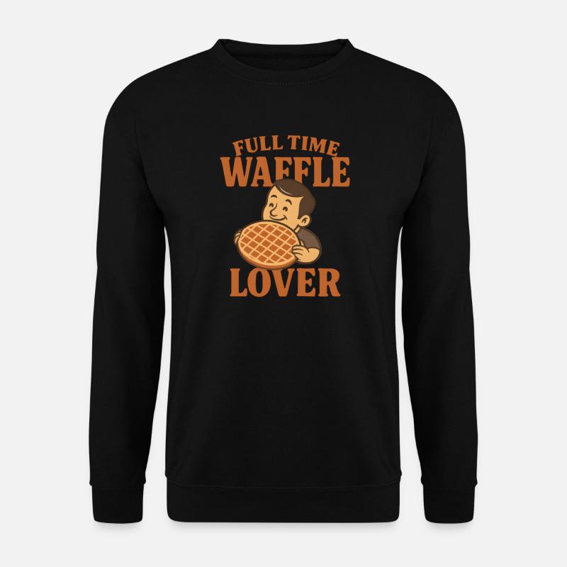 Waffelliebhaber Waffel - Unisex Pullover - Schwarz