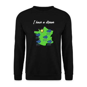 Normandie Sonne Normannische Humor Geschenk - Unisex Pullover - Schwarz - Vorne - Alina (178cm) & Michal (187cm)