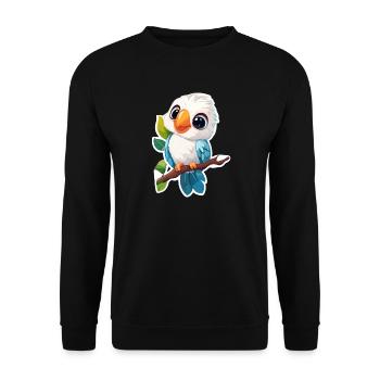 Cacatoès - Sweat-shirt Unisexe - noir - Devant - Alina (178cm) & Michal (187cm)