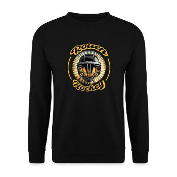 Rouen Hockey Fierté Normande sur la Glace - Sweat-shirt Unisexe - noir - Devant - Alina (178cm) & Michal (187cm)