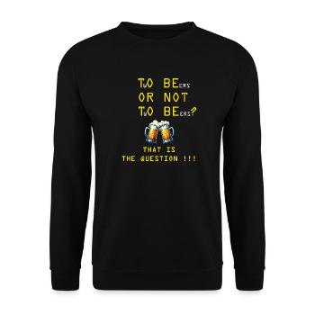 Funny design for beer lovers - Unisex Sweatshirt - black - Front - Alina (178cm) & Michal (187cm)