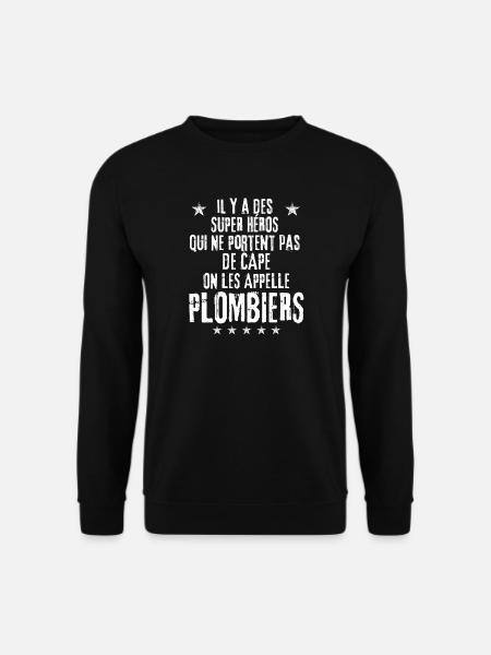 SUPERHEROES NO CAPE PLUMBERS - Unisex Sweatshirt - black