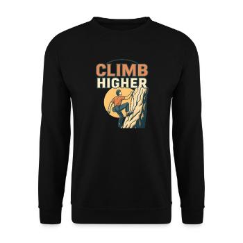 Kletterheld Motiv Design - Unisex Pullover - Schwarz - Vorne - Alina (178cm) & Michal (187cm)