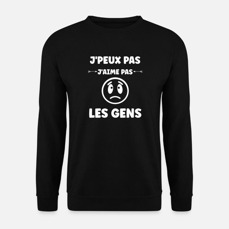 Ich mag keine Menschen - Unisex Pullover - Schwarz