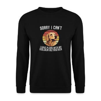 Golden Retriever Apology Tee Design - Unisex Sweatshirt - black - Front - Alina (178cm) & Michal (187cm)