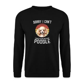 Désolé, je ne peux pas caniche Conception de Noël - Sweat-shirt Unisexe - noir - Devant - Alina (178cm) & Michal (187cm)
