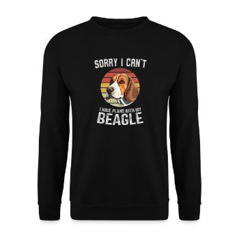 Désolé, je ne peux pas concevoir de t-shirt Beagle - Sweat-shirt Unisexe - noir - Devant - Alina (178cm) & Michal (187cm)