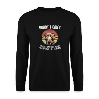 Labrador Retriever Humour T-Shirt - Unisex Sweatshirt - black - Front - Alina (178cm) & Michal (187cm)