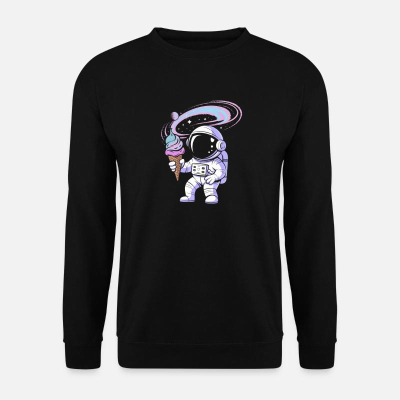 Weltraum-Astronaut mit Eis - Unisex Sweatshirt - black