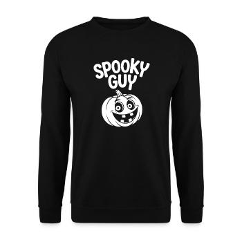 Funny Halloween Pumpkin Print - Unisex Sweatshirt - black - Front - Alina (178cm) & Michal (187cm)