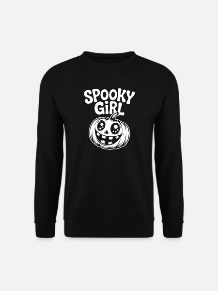 Scary pumpkin skull illustration - Unisex Sweatshirt - black
