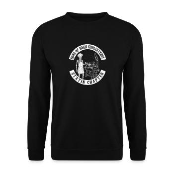 Sons Of High Cholesterol Funny BBQ Smoker - Unisex Sweatshirt - black - Front - Alina (178cm) & Michal (187cm)