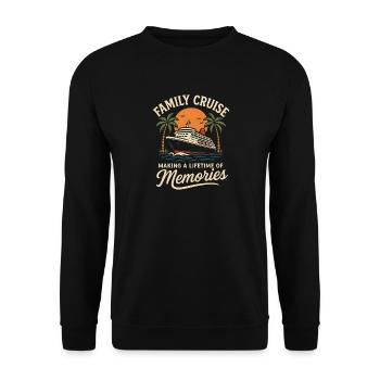Family Cruise Memories Design - Unisex Sweatshirt - black - Front - Alina (178cm) & Michal (187cm)