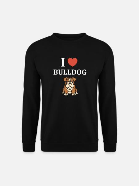 Expressive Bulldog Portrait - Unisex Sweatshirt - black