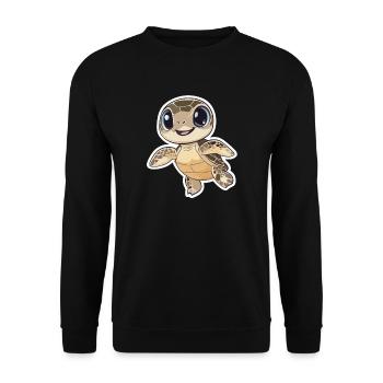 Tortue - Sweat-shirt Unisexe - noir - Devant - Alina (178cm) & Michal (187cm)