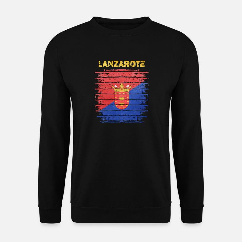Lanzarote flag design with wave pattern - Unisex Sweatshirt - black