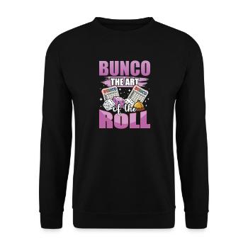 Bunco The Art Of The Roll Dice Games Gift - Unisex Sweatshirt - black - Front - Alina (178cm) & Michal (187cm)
