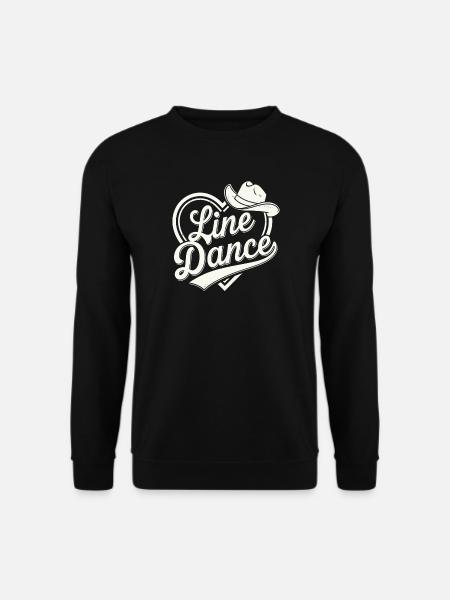 Line Dance Cowboy Design - Unisex Sweatshirt - black