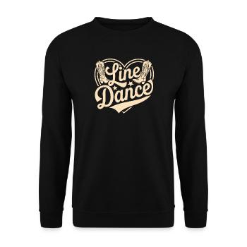 Line Dance - Unisex Sweatshirt - black - Front - Alina (178cm) & Michal (187cm)