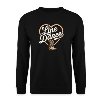 Country &amp; Line Dance Motif - Unisex Sweatshirt - black - Front - Alina (178cm) & Michal (187cm)
