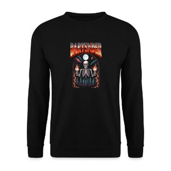 Bartender Halloween barman bartender - Unisex Sweatshirt - black - Front - Alina (178cm) & Michal (187cm)