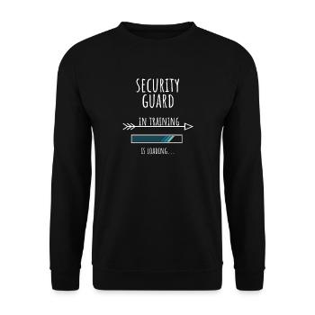 Security Guard Geschenk Beruf Ausbildung - Unisex Pullover - Schwarz - Vorne - Alina (178cm) & Michal (187cm)