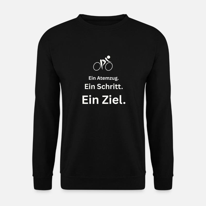 Motivationsslogan Fahrrad Alltag - Unisex Pullover - Schwarz