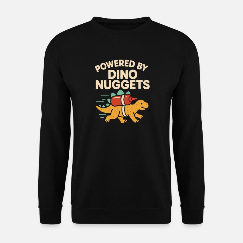 Dino Nuggets Nostalgia Funny Snack Dinosaur - Unisex Sweatshirt - black