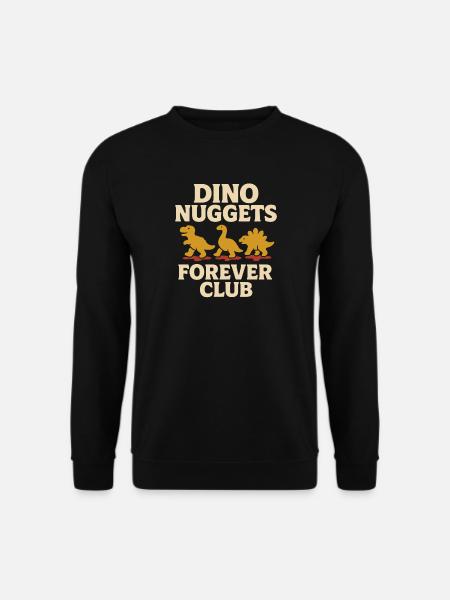 Dino Nuggets Nostalgia Funny Snack Dinosaur - Unisex Sweatshirt - black