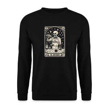 Bartender Barman The Bartender Tarot Cocktail - Unisex Sweatshirt - black - Front - Alina (178cm) & Michal (187cm)