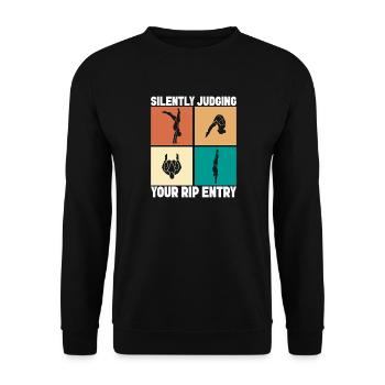 Diving diving board - Unisex Sweatshirt - black - Front - Alina (178cm) & Michal (187cm)