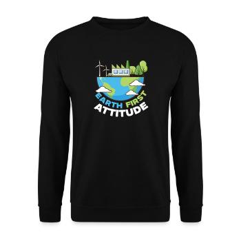 Ski Skifahrer Wintersport - Unisex Pullover - Schwarz - Vorne - Alina (178cm) & Michal (187cm)