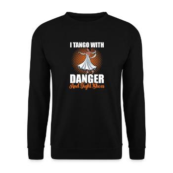 Tango Dance Shoes Ballroom Dance School - Unisex Sweatshirt - black - Front - Alina (178cm) & Michal (187cm)