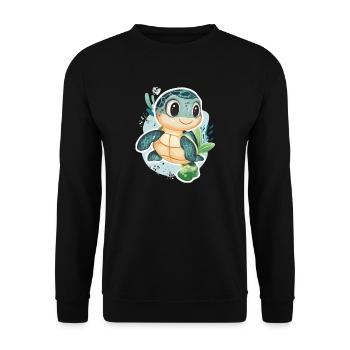 Turtle - Unisex Sweatshirt - black - Front - Alina (178cm) & Michal (187cm)