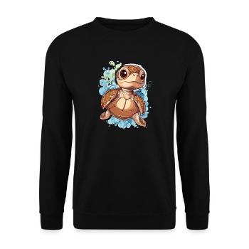 Turtle - Unisex Sweatshirt - black - Front - Alina (178cm) & Michal (187cm)