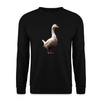 Gans Süße Gänseküken Gans Küken Ente Kleine Gänse - Unisex Pullover - Schwarz - Vorne - Alina (178cm) & Michal (187cm)