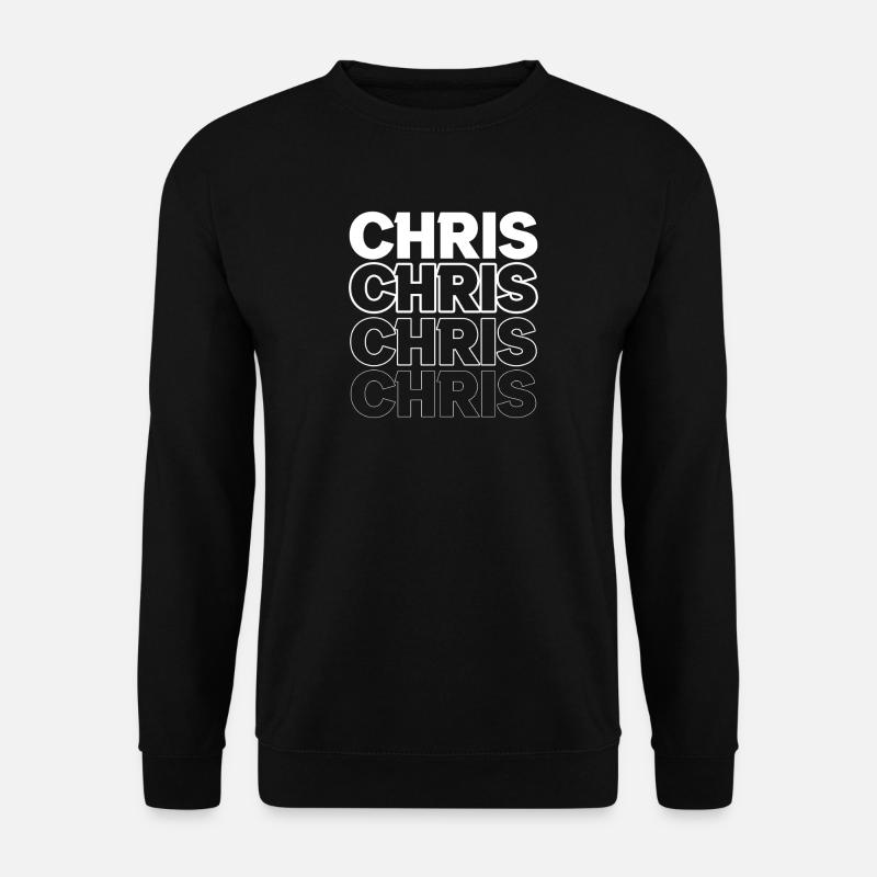 Double lettering design Chris - Unisex Sweatshirt - black