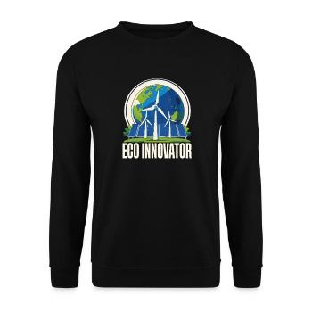 Environmentalist Renewable Energy Eco Innovator - Unisex Sweatshirt - black - Front - Alina (178cm) & Michal (187cm)