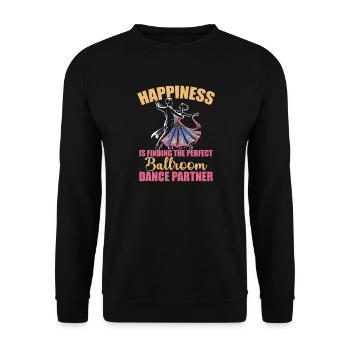  Ballsaal Geschenk für Männer Frauen - Unisex Pullover - Schwarz - Vorne - Alina (178cm) & Michal (187cm)