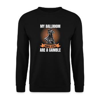Funny Dance Partner Ballroom Design Men Women - Unisex Sweatshirt - black - Front - Alina (178cm) & Michal (187cm)